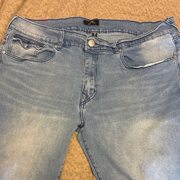 True Religion men's Sky Blue Straight Leg Jeans